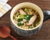 中華風♪チンゲン菜としいたけの卵スープ作り方5写真