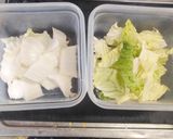 白菜と卵の甘辛すき焼き風煮作り方1写真