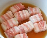 角切り大根の豚バラ肉巻き うずらの卵添え♪作り方2写真