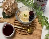 バニラアイスとざくろ酢のヘルシーデザート作り方2写真