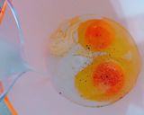 ＊パプリカとピザポテトのレンジキッシュ＊作り方3写真