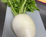 大根の葉っぱで炒め煮♪作り方1写真