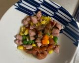 レンジ簡単梅油淋鶏味オムライス弁当作り方3写真