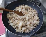 不器用ひき肉とねぎのガーリックチャーハン作り方2写真