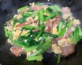 小松菜とベーコンのオイスターソース炒め作り方3写真