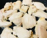のこりのカレーで●鶏肉のカレー焼きうどん作り方1写真