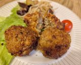 簡単!玉ねぎたっぷりチーズinメンチカツ作り方7写真