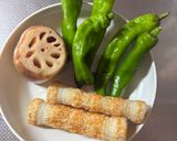 れんこん、ちくわ、ししとうの味噌炒め✨作り方1写真