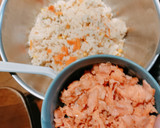 塩銀鮭と根菜の生姜炊き込みご飯作り方5写真