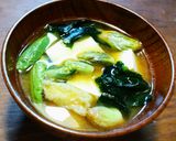 山菜イタドリのサシボのお味噌汁作り方6写真
