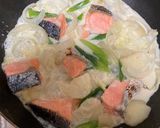 鮭と野菜の豆乳煮作り方4写真