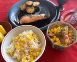 とうもろこしご飯とペペロン炒め作り方9写真
