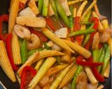 海老と野菜のココナッツXO醬炒め作り方5写真