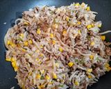 簡単昼食！オクラもやしペッパーランチ牛丼作り方6写真