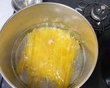 簡単時短ベーコン小松菜カルボナーラパスタ作り方2写真