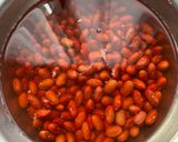金時豆で甘さ控えめ梅煮〜♪作り方1写真