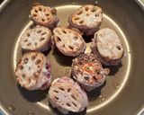 豚こま肉で蓮根のはさみ焼き♩作り方4写真
