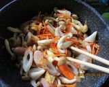 ちくわ人参ウィンナとクリームチーズ炒め😋作り方2写真