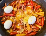 赤ウインナー入り甘辛ケチャップトッポギ作り方6写真