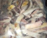 いかとほうれん草のマヨ炒め作り方1写真