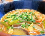 トマト🍅と夏野菜のワンパン❣️サンラータン煮麺作り方5写真