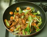 豚肉あんかけビーフン簡単ワンパン甘辛味作り方5写真