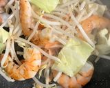 簡単　ソース焼きエビうどん作り方1写真