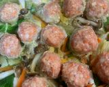 白菜しめじと肉団子作り方6写真