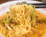 ひき肉とキャベツの辛ラーメン作り方10写真