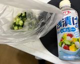 サイコロスパム卵焼き＆沢庵＆胡瓜浅漬け丼作り方1写真