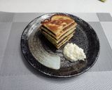 リコッタチーズを添えたお食事パンケーキ作り方6写真