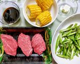 暑い日の夕飯!牛肉アスパラコーンステーキ作り方1写真