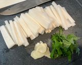 大根と大葉のニンニク醤油漬け作り方1写真