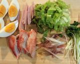 夏にぴったり♪野菜たっぷりサラダうどん作り方1写真