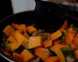 かぼちゃとひき肉の生姜煮こみ作り方6写真
