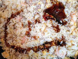 簡単ランチ！エビ卵ひき肉レタスチャーハン