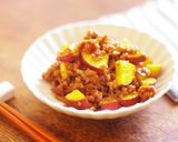 ご飯が進む★さつまいもとひき肉の照り煮作り方6写真