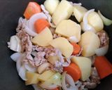 今日の夕飯簡単じゃがいも豚こま塩肉じゃが作り方9写真