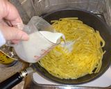 ワンパン 明太クリームパスタ作り方3写真