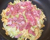 簡単ランチ!豆腐皮でお好み焼き作り方5写真