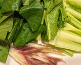 小松菜レンコン茗荷の味噌汁作り方2写真