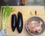 茄子と豚バラ肉の照り照りこってり丼作り方1写真
