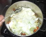 豆乳鍋♪簡単スープ白菜味噌豚肉作り方5写真