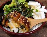 脳疲労対策に！うなぎ卵の長芋アボカド丼作り方5写真