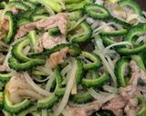 ゴーヤと豚こまアスパラの甘酢炒め作り方4写真