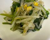 おうち給食ほうれん草ともやしのナムル風作り方3写真