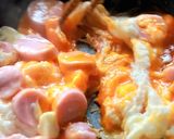 朝食に♪魚ニソエッグのご飯プレート作り方4写真