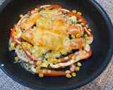 ワンパンで簡単！鮭と彩り野菜のとろ～りチーズ焼き作り方7写真