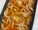 節約キャンプ飯！キムチで簡単！キムチうどん！作り方4写真