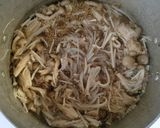 鶏ささみ肉と 白滝 エノキの ごま味噌煮✿作り方6写真